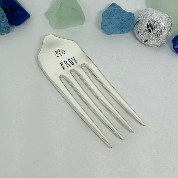 Cheese Markers - Vintage Silver Plated Hand Stamped Forks | Housewarming Gift | Wedding Gift | Charcuterie