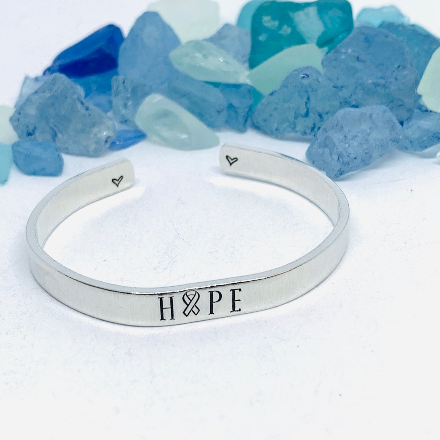 Hope - Hand Stamped Cuff Bracelet | Cancer Awareness | Motivational Jewelry