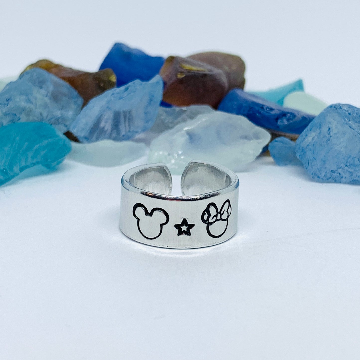 Disney-Inspired Mouse Ring | Hand Stamped Unisex Ring | His & Her Mouse Jewelry