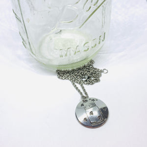Fireflies in a Jar - Hand Stamped Necklace