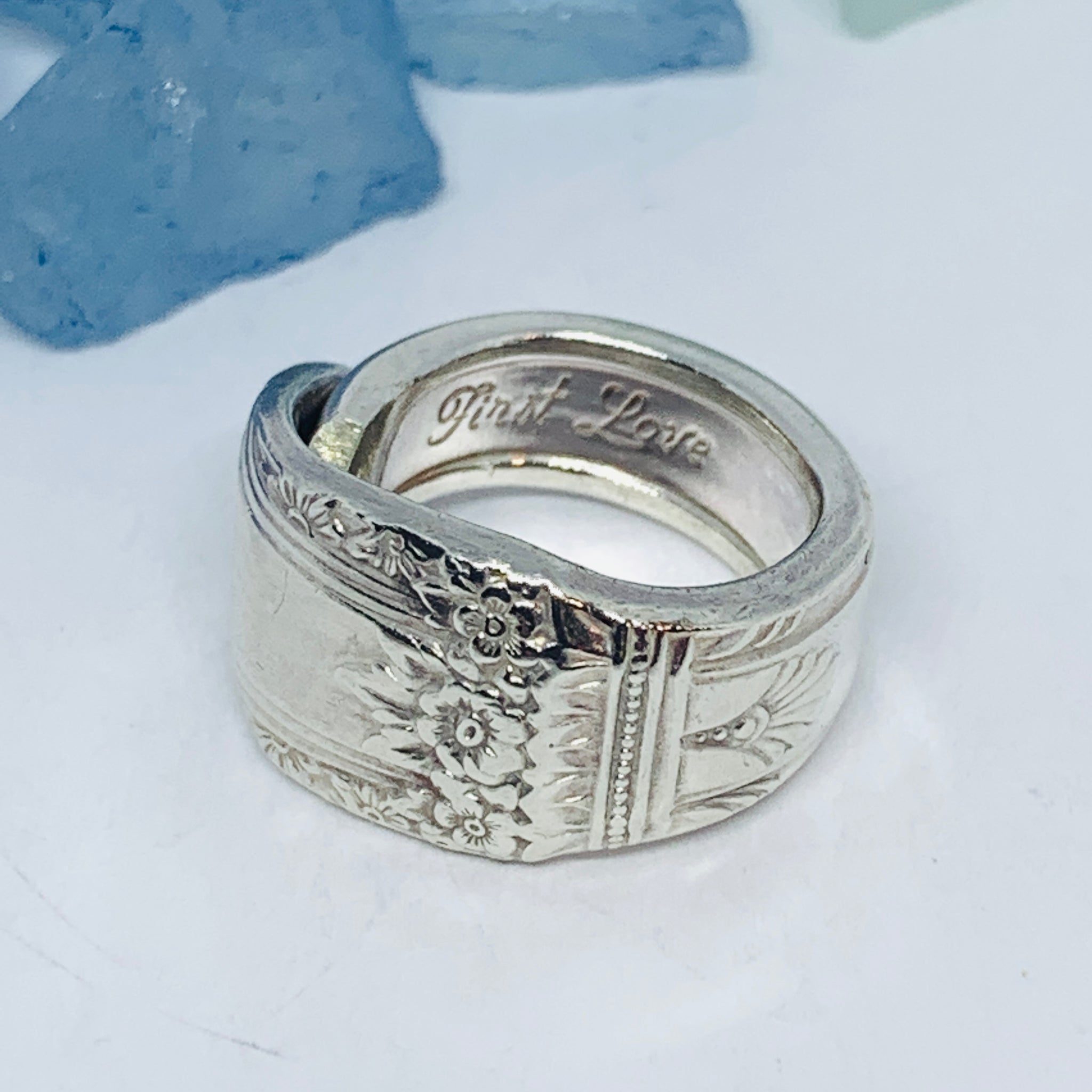 “First Love” 1937 Spoon Ring | Vintage Silverware | Int’l Silver | Up-Cycled Ring | Silverware Spoon | Antique Spoon Jewlery