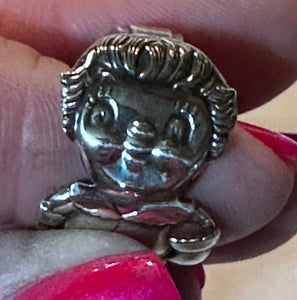 Vintage Campbell Soup Girl Spoon Ring 1982 | Vintage Silverware | Up-Cycled Ring | Silverware Spoon | Antique Spoon Jewlery