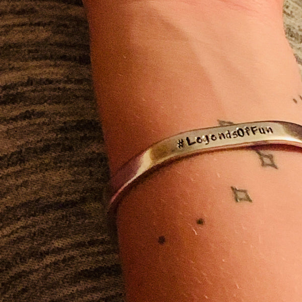 Peloton PELOTHON 2020 #LegendsOfFun Team - Hand Stamped Cuff Bracelet