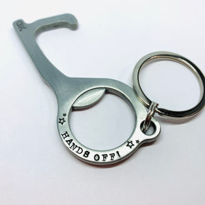 Hands Off! Hand Stamped Handy No-Touch Tool