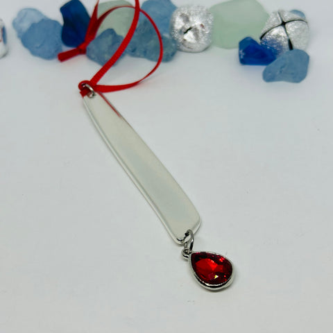 Vintage South Seas 1955 Icicle Ornaments with Red Teardrop Charms | Limited Edition Holiday Decor | Window Charm | Garnet Ruby