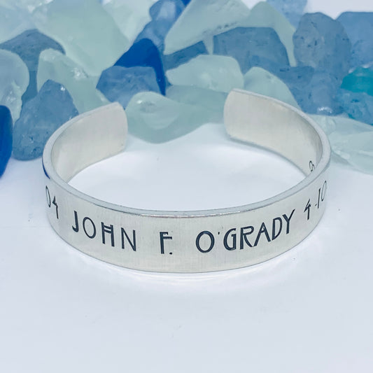 POW Hand Stamped Cuff Bracelet | Memorial Bracelet | POW MIA Vietnam | Custom Order | Personalize Me