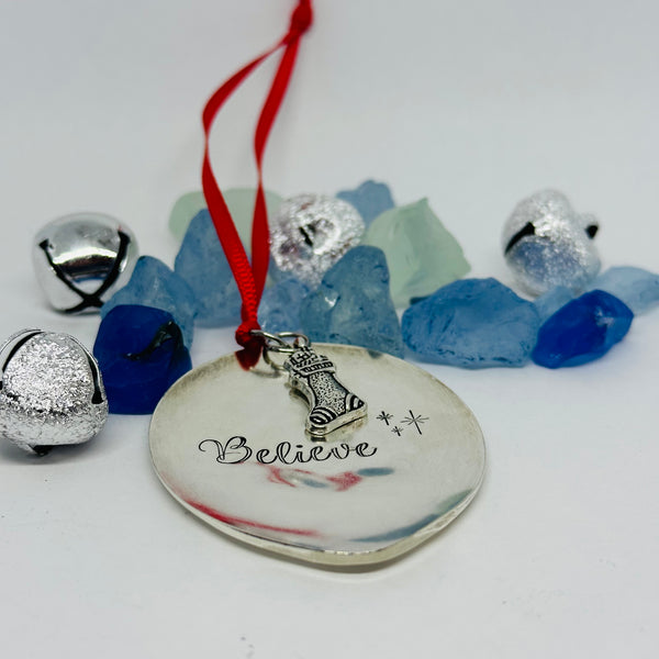 Vintage Spoon Bowl Ornament | Christmas Ornament | Hand Crafted Silver Plated Ornament | Holiday | Tree Decoration