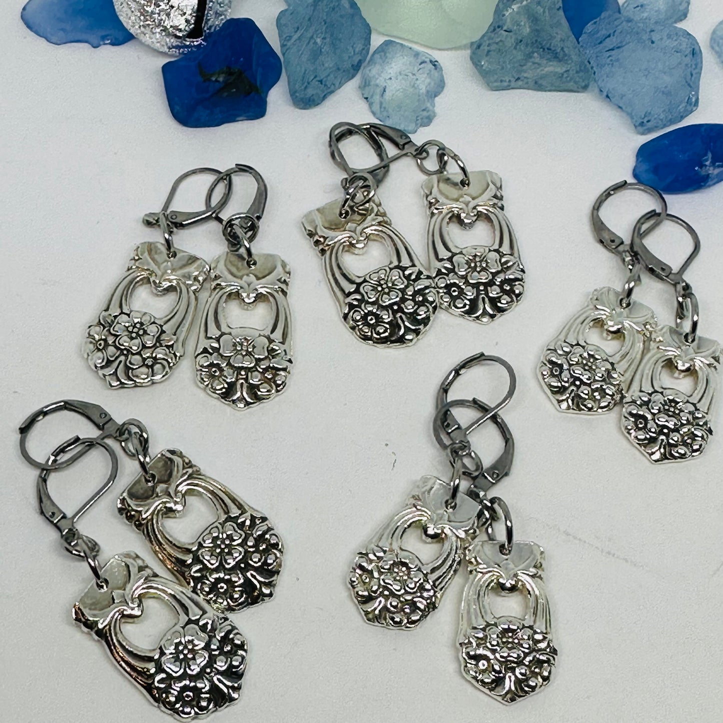 “Eternally Yours” 1941 Vintage Silverware Spoon Earrings | Up-Cycled Jewelry | Antique