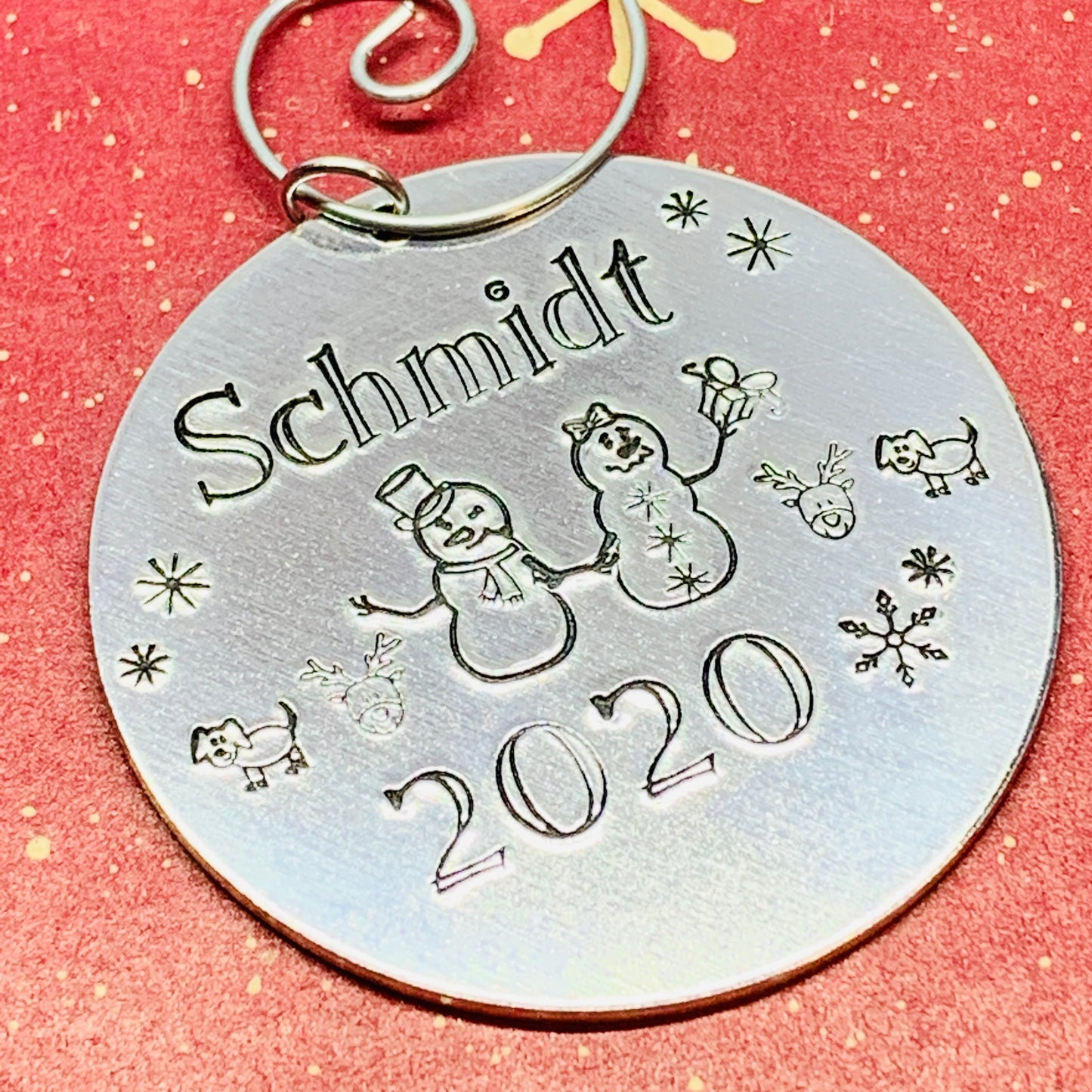 Personalized Family 2020 Ornament | Hand Stamped Holiday Ornament