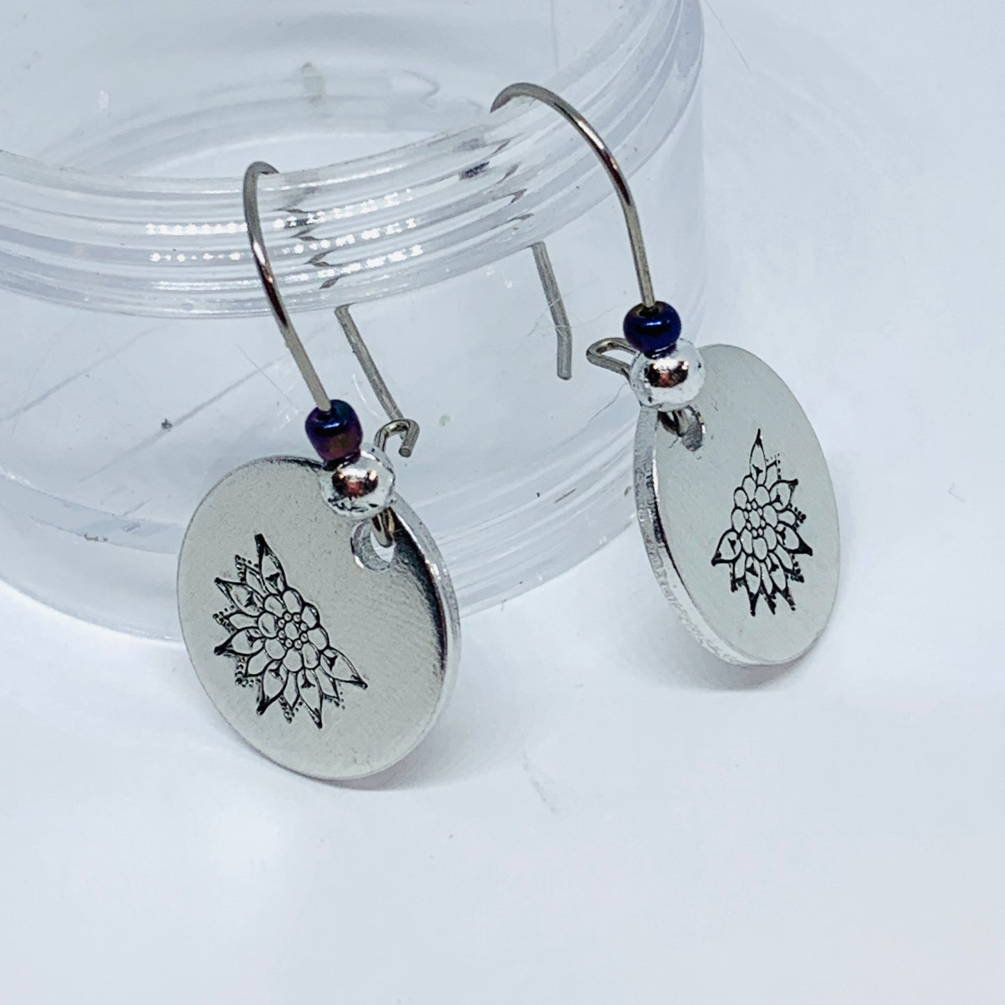 Intricate Mandala - Hand Stamped Earrings