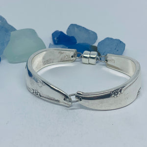 “Silver Flower” 1960 Spoon Bracelet | Vintage Silverware | Wallace | UpCycled | Silverware | Antique