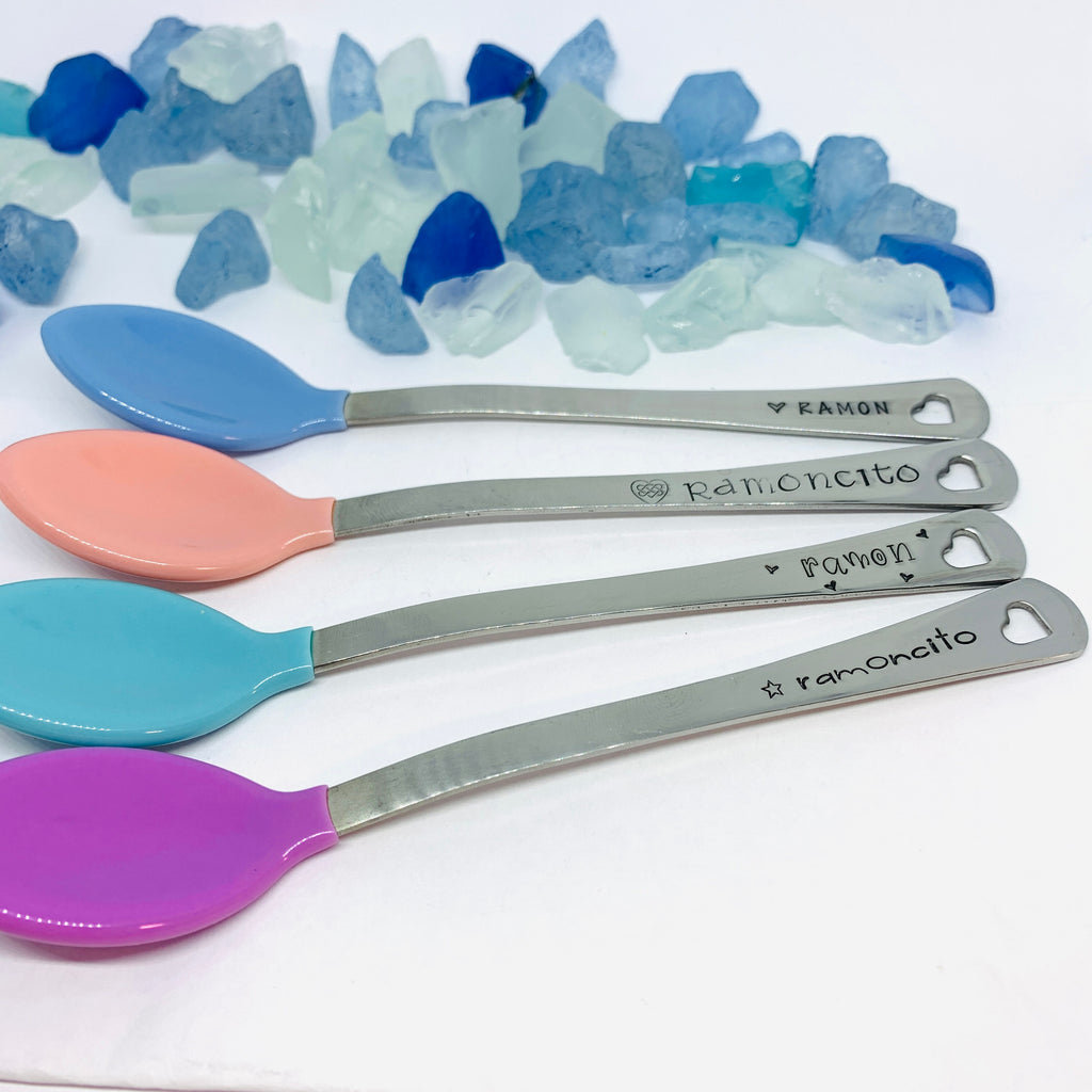 Personalized Baby Spoons for Baby Girls, Customized Baby First