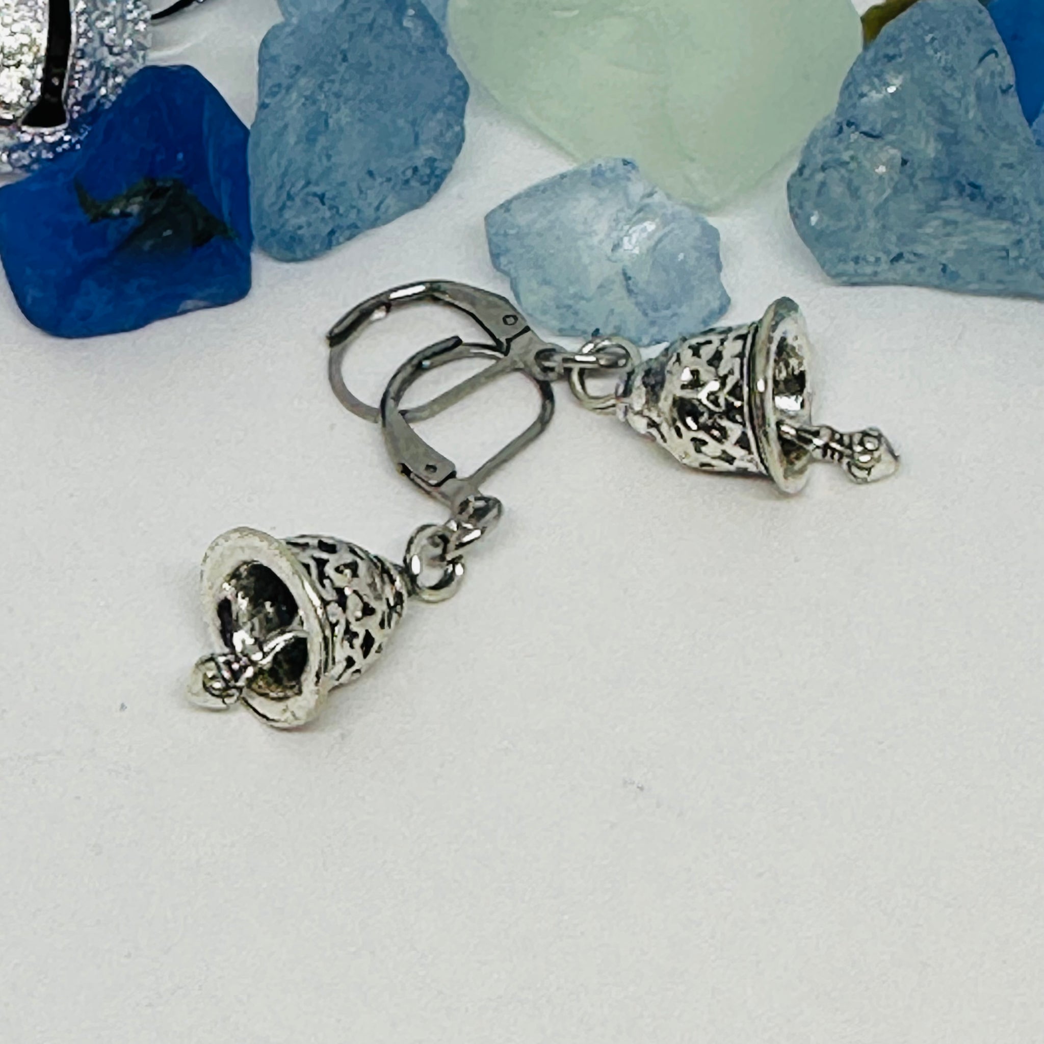 Bell Charm Earrings | Fun Costume Jewelry | Holiday Bling