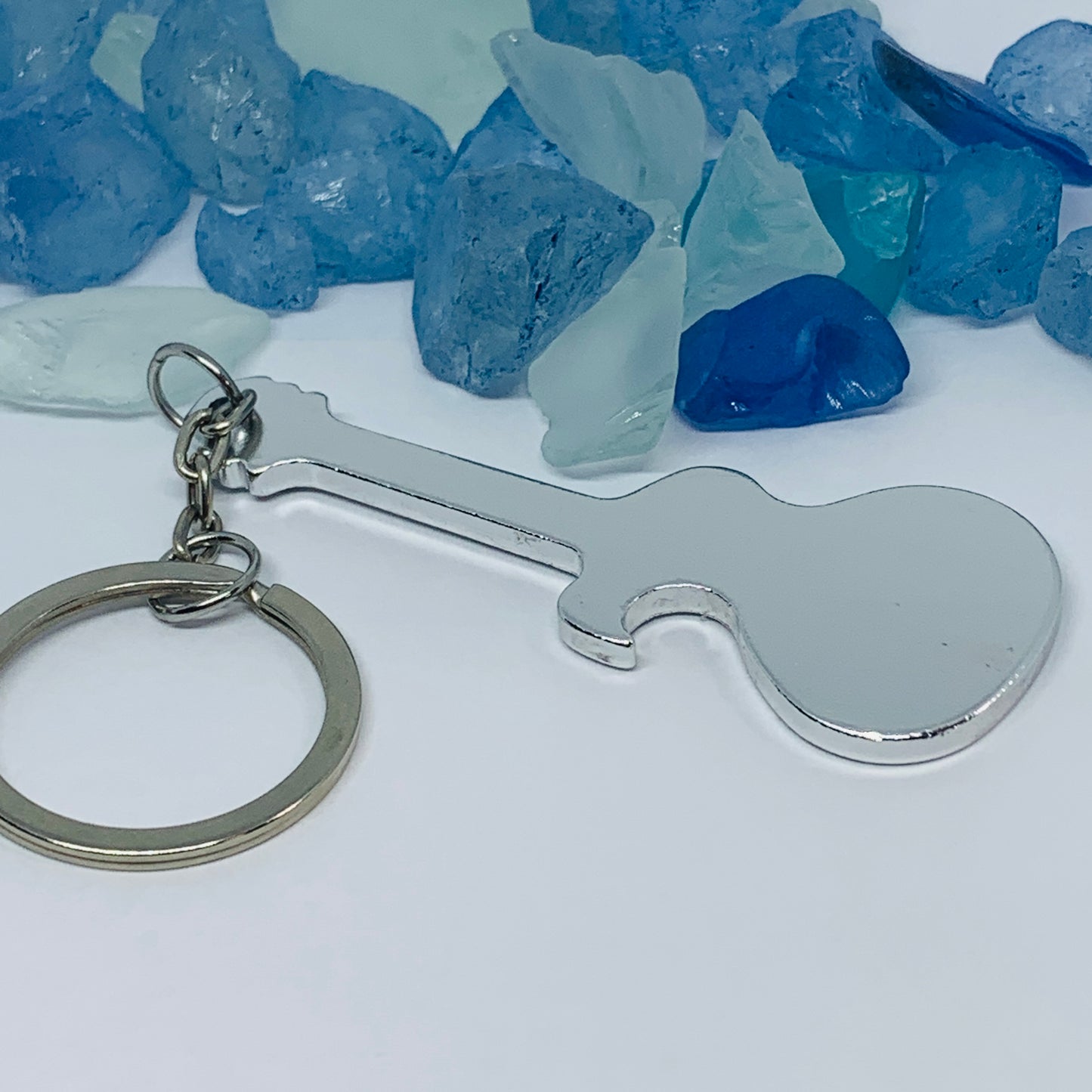 Guitar Shaped Hand Stamped Key Ring | Music Quote | The Pause is as Important as the Note | Truman Fisher | Musician Gift | Fit into Lyrics