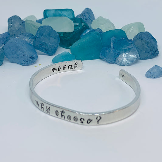 Custom Order for Norm - Hand Stamped Metal Cuff Bracelet