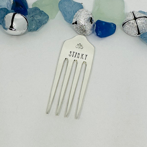 Cheese Markers - Vintage Silver Plated Hand Stamped Forks | Housewarming Gift | Wedding Gift | Charcuterie