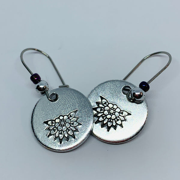 Intricate Mandala - Hand Stamped Earrings