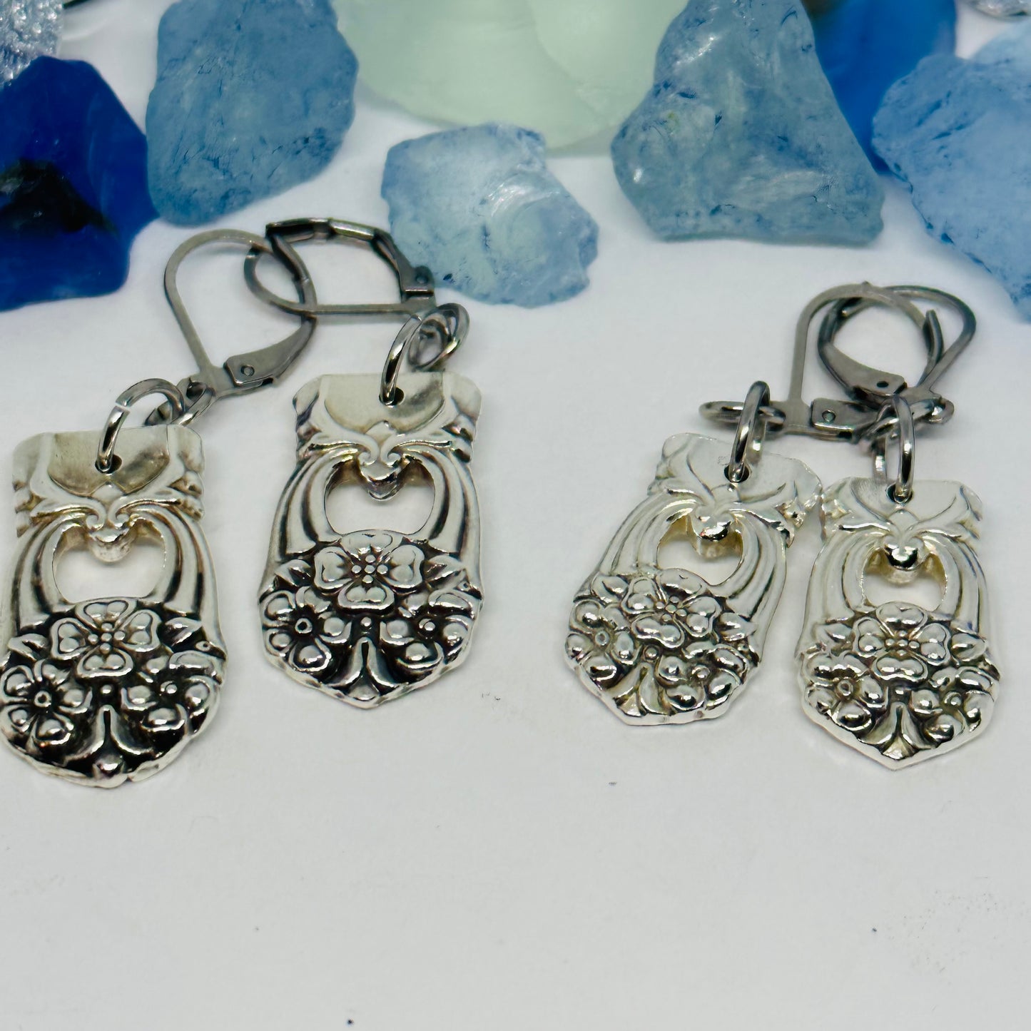 “Eternally Yours” 1941 Vintage Silverware Spoon Earrings | Up-Cycled Jewelry | Antique