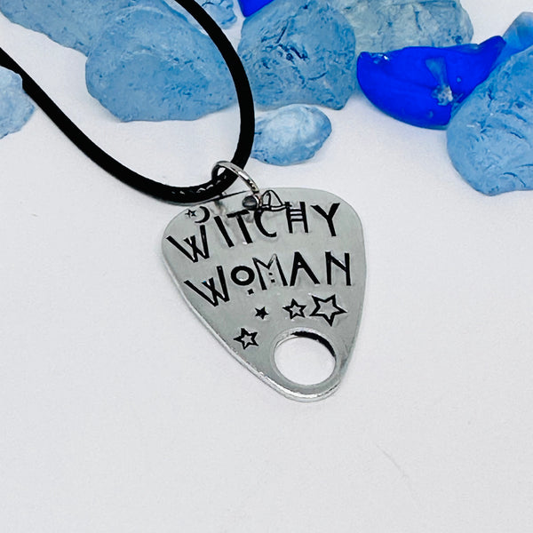 Witchy Woman - Hand Stamped Metal Ouija Planchette