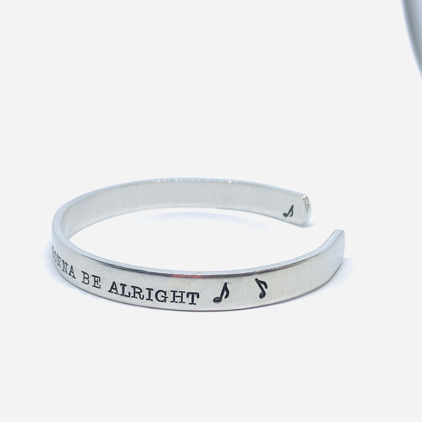 Every little thing gonna be alright - Hand Stamped Cuff Bracelet