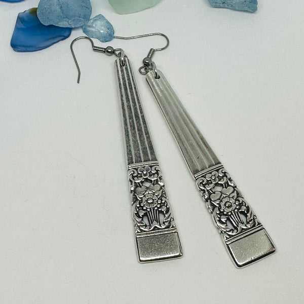 “Coronation” 1936 Vintage Silverware Spoon Earrings | Repurposed Jewelry | Earrings