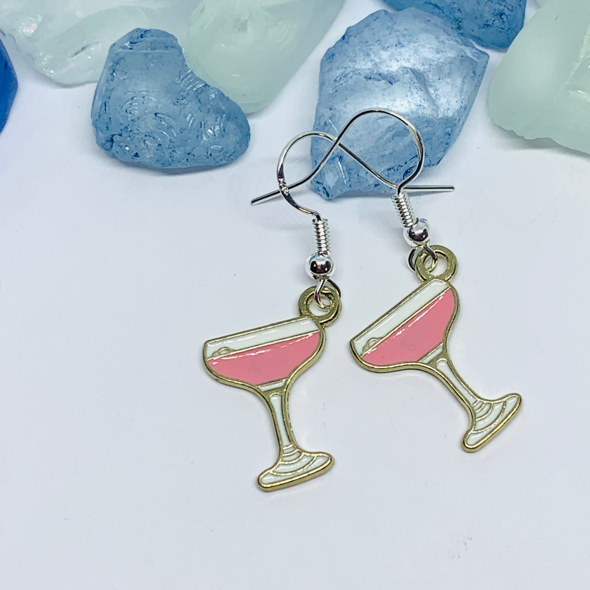 Cosmo Enamel Dangling Earrings | Sex and the City Earrings | Gifts for Her | BFF Earrings | and just like that | NYC | SATC | Margaritas