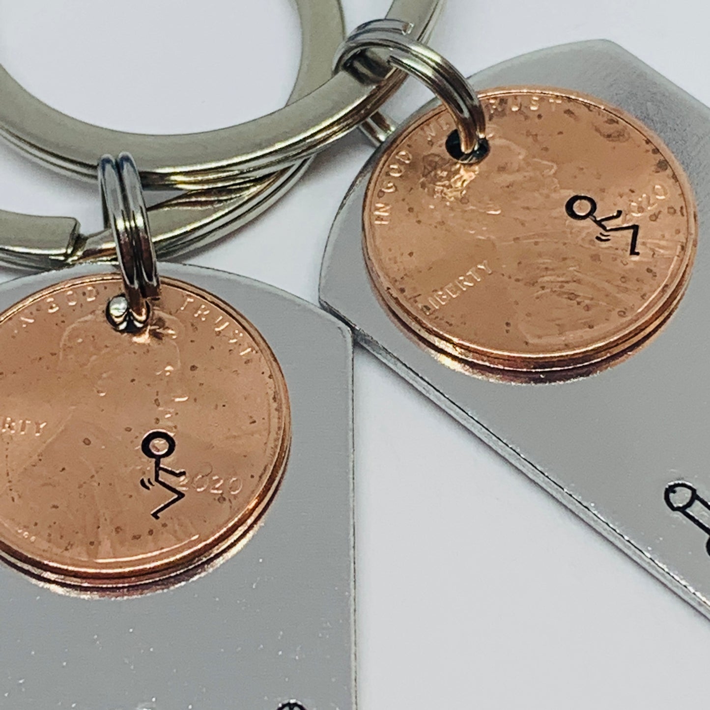 Up Yours 2020 with Penny - Hand Stamped Metal Key Ring | Dog Tag 2020 Penny | Humping 2020 Key Chain | Adult Mature | Dicks