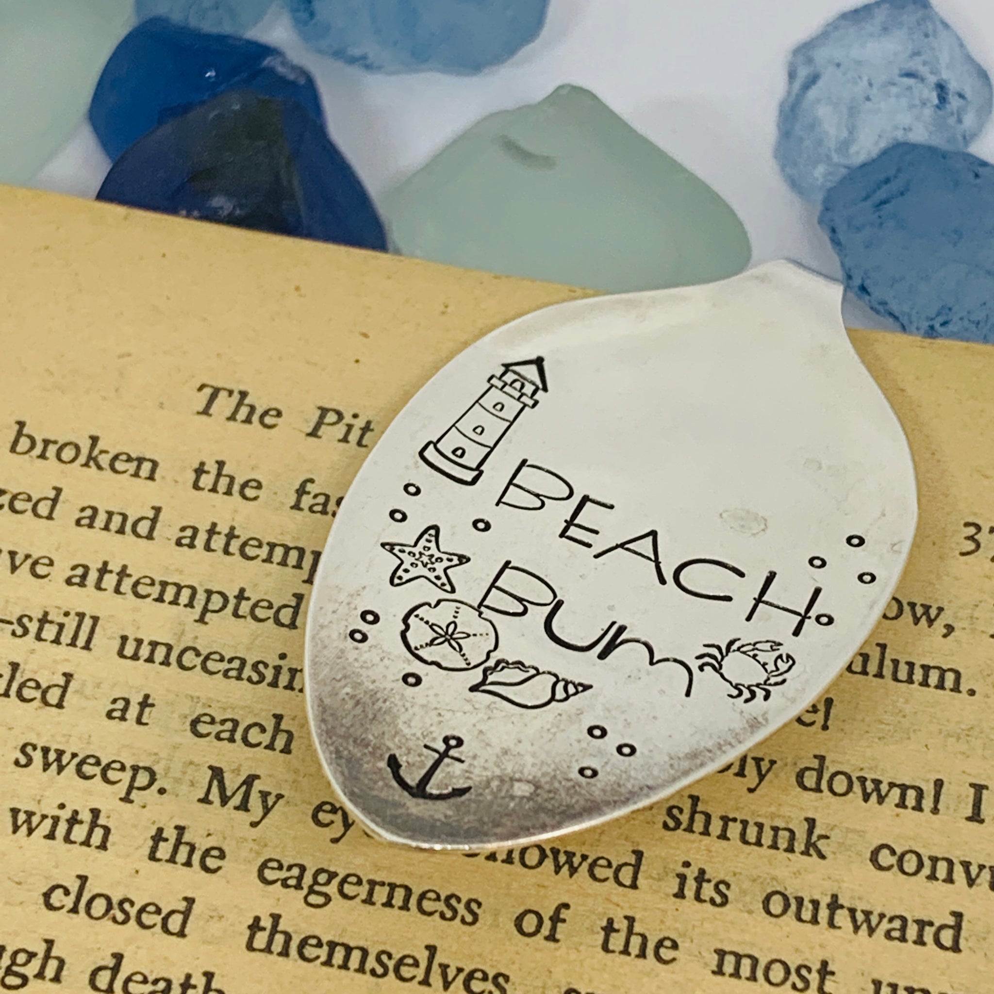 Vintage Spoon Hand Stamped Bookmark - Various Pattern & Sayings