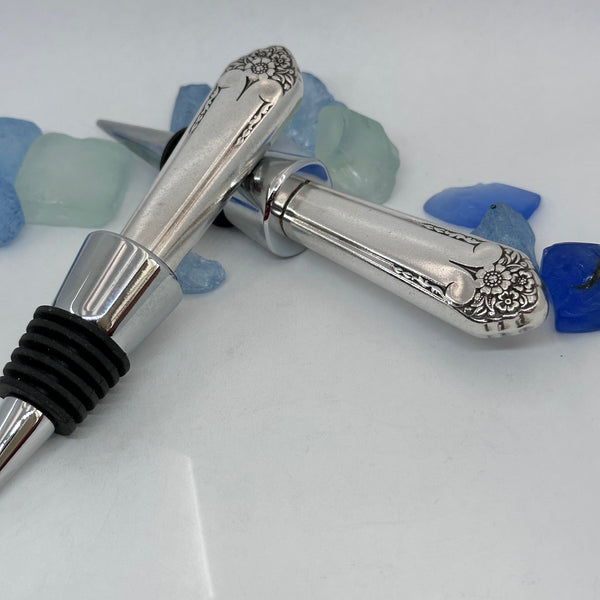 "Starlight” Vintage Silverware Bottle Stopper | 1950 | Up-Cycled Wine | Silverware Bottle Closure | Repurposed Antique Knife