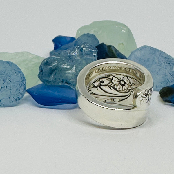 “Evening Star” 1950 Vintage Spoon Ring | Silverware | Upcycled | Antique