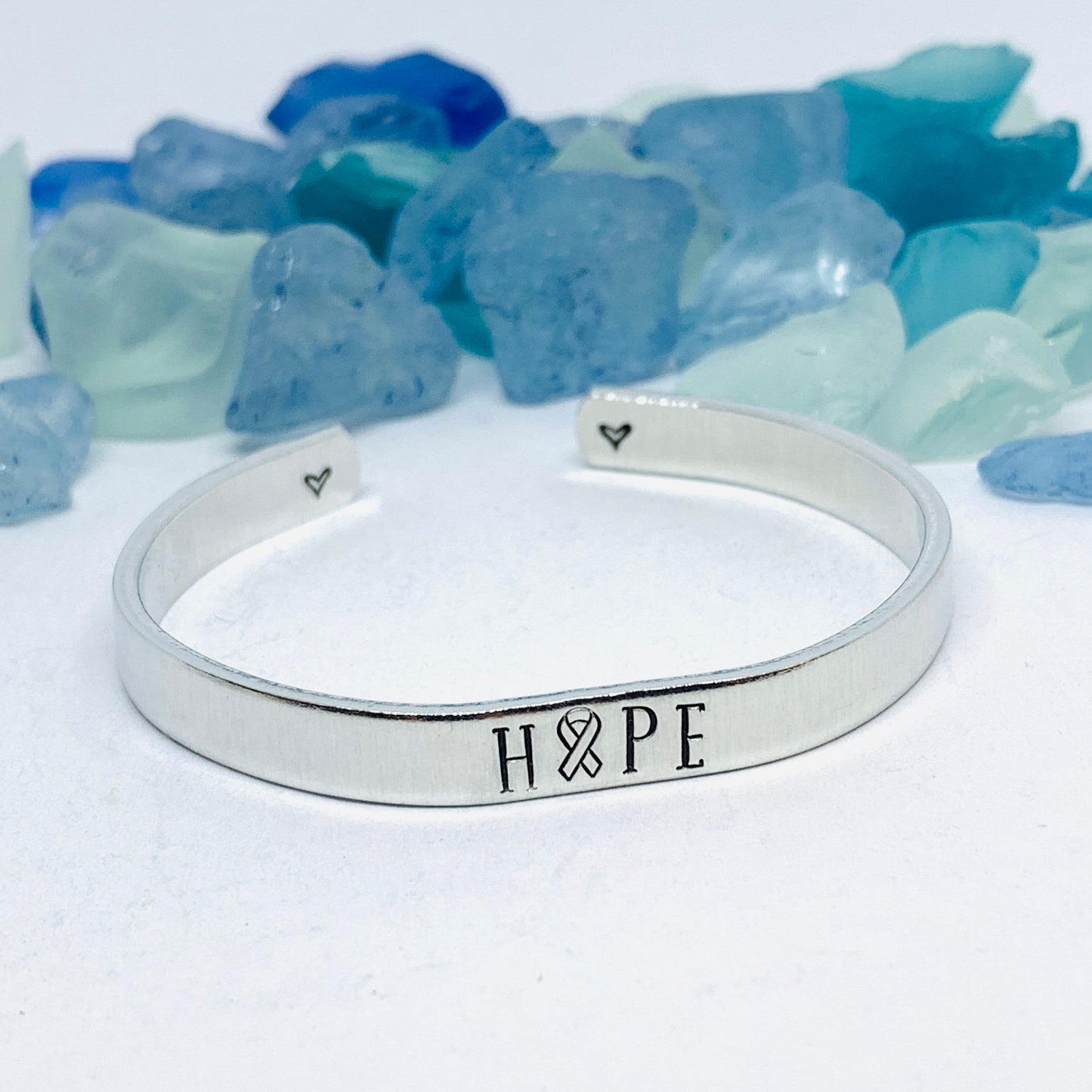 Hope - Hand Stamped Cuff Bracelet | Cancer Awareness | Motivational Jewelry