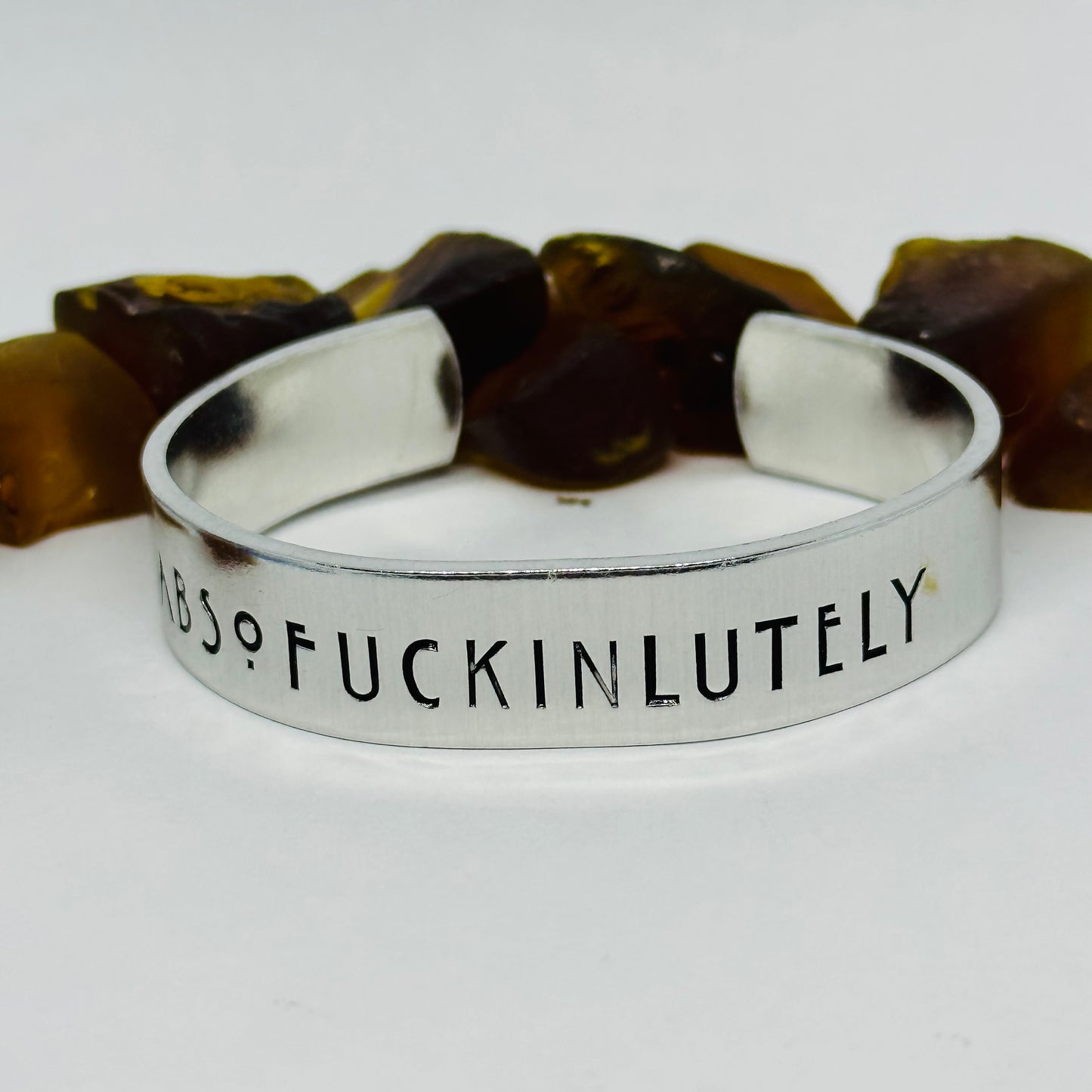 Absofuckinlutely Hand Stamped Cuff Bracelet | Adult Theme