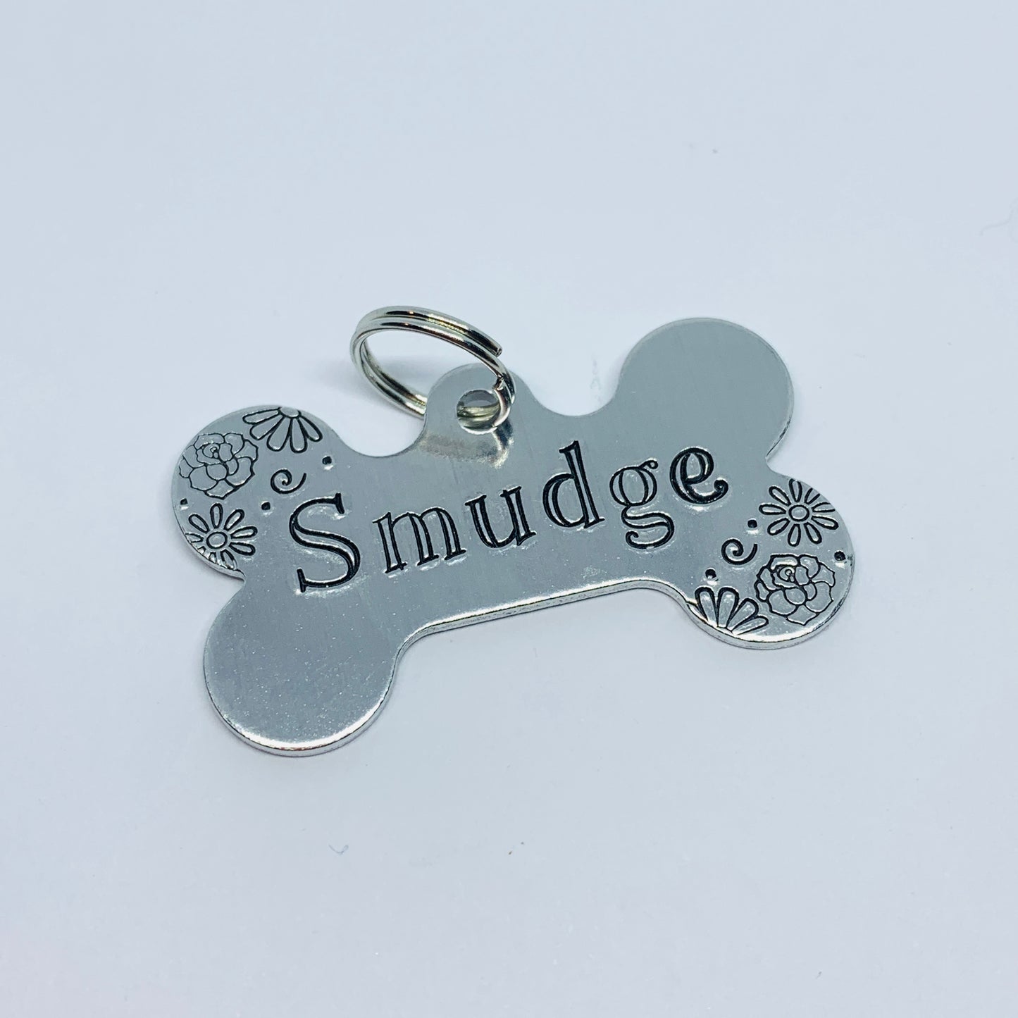Personalized Pet Tag | Custom Dog Tag | Cat Tag | Cat Collar Tag | Cat ID Tag | Dog ID Tag | Dog Name Tag | Bone-Shaped - Hand Stamped Pet ID Tag