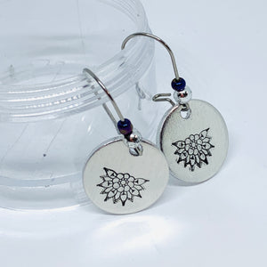 Intricate Mandala - Hand Stamped Earrings