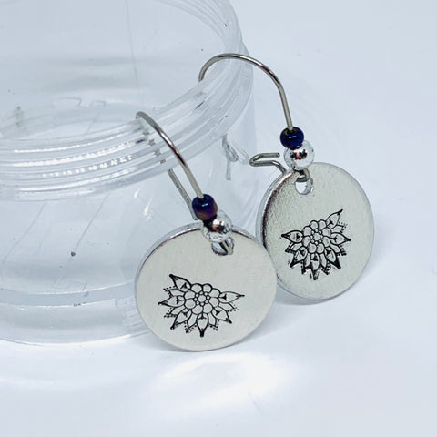 Intricate Mandala - Hand Stamped Earrings
