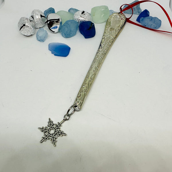 Vintage-look Icicle Ornaments | Limited Edition Holiday Decor | Window Charm | Jingle Bells | Garnet Teardrop