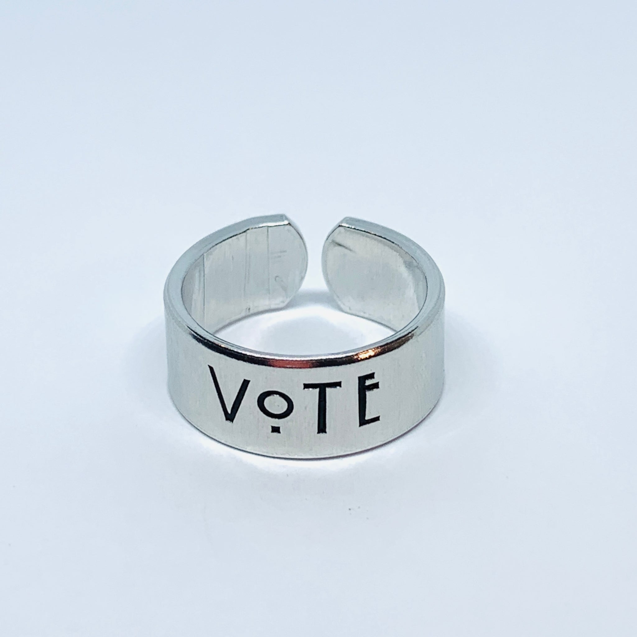 VOTE - Hand Stamped Ring and/or Necklace | Patriot Privilege | Democratic | Voting Rights | Presidential Senatorial