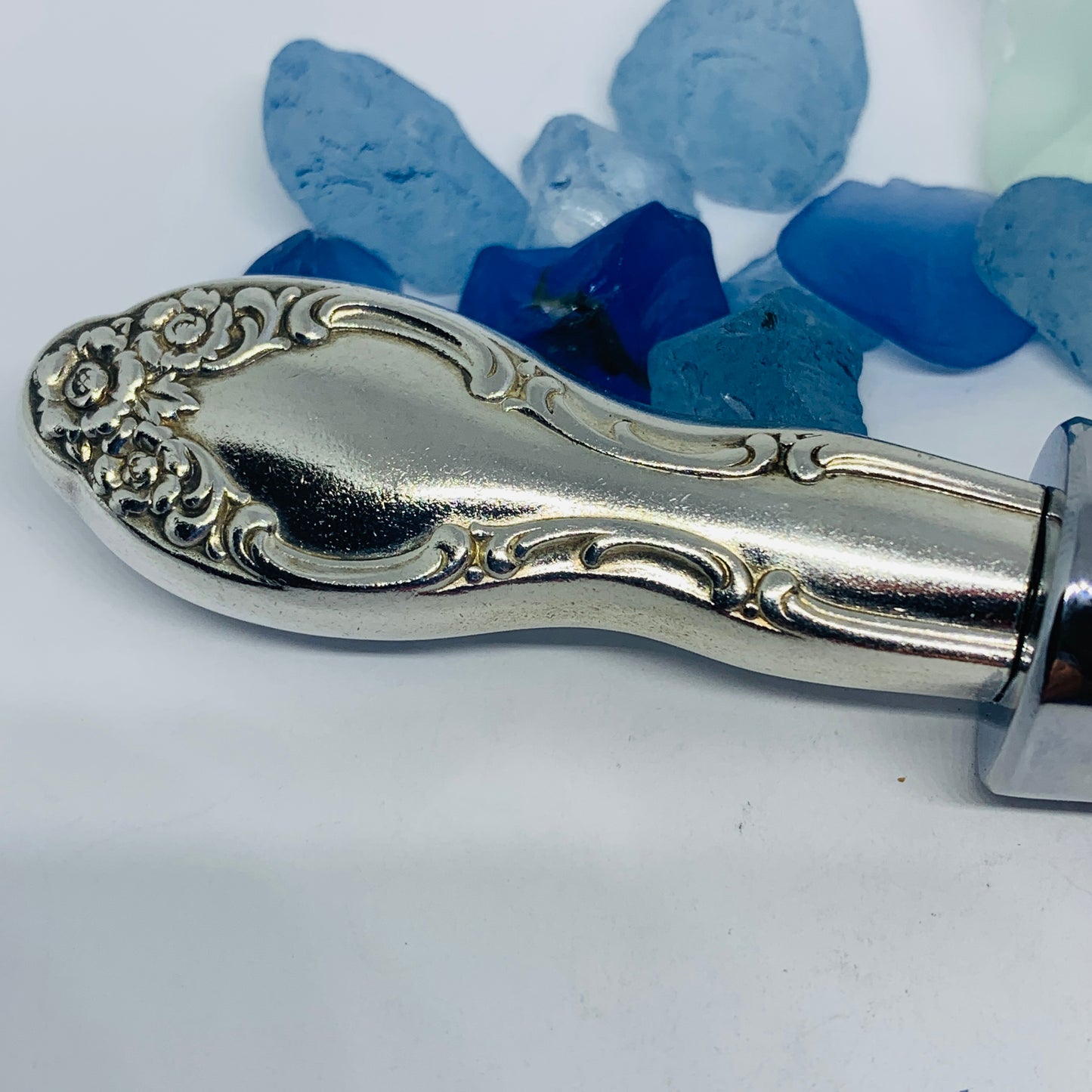 "Lady Densmore” Vintage Silverware Bottle Stopper | Int’l Silver 1955 | Up-Cycled Wine Stopper | Silverware Bottle Closure | Antique Knife Handle Wine Plug