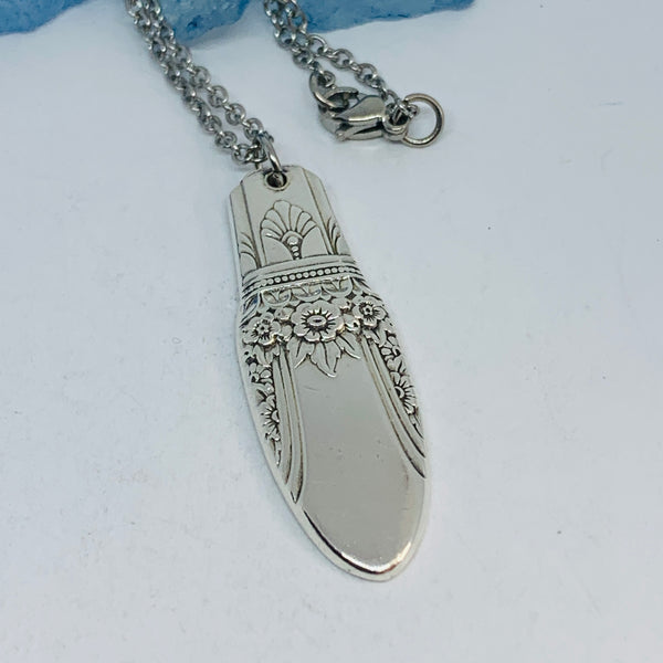 “First Love” 1937 Spoon Necklace | Vintage Silverware | Up-Cycled Jewelry | Silverware Spoon Pendant | Antique