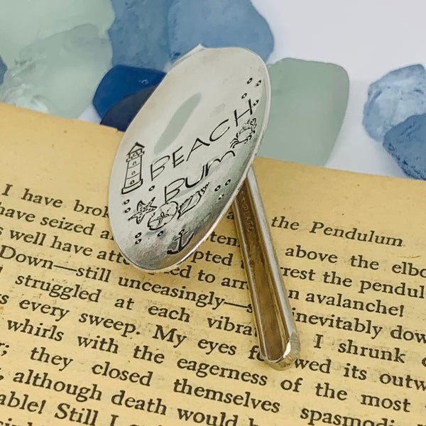 Vintage Spoon Hand Stamped Bookmark - Various Pattern & Sayings