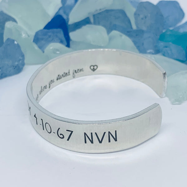 POW Hand Stamped Cuff Bracelet | Memorial Bracelet | POW MIA Vietnam | Custom Order | Personalize Me