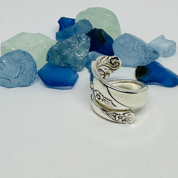 “Evening Star” 1950 Vintage Spoon Ring | Silverware | Upcycled | Antique