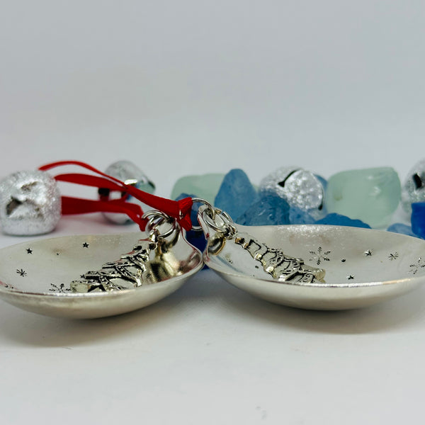 Vintage Spoon Bowl Ornament | Christmas Ornament | Hand Crafted Silver Plated Ornament | Holiday | Tree Decoration